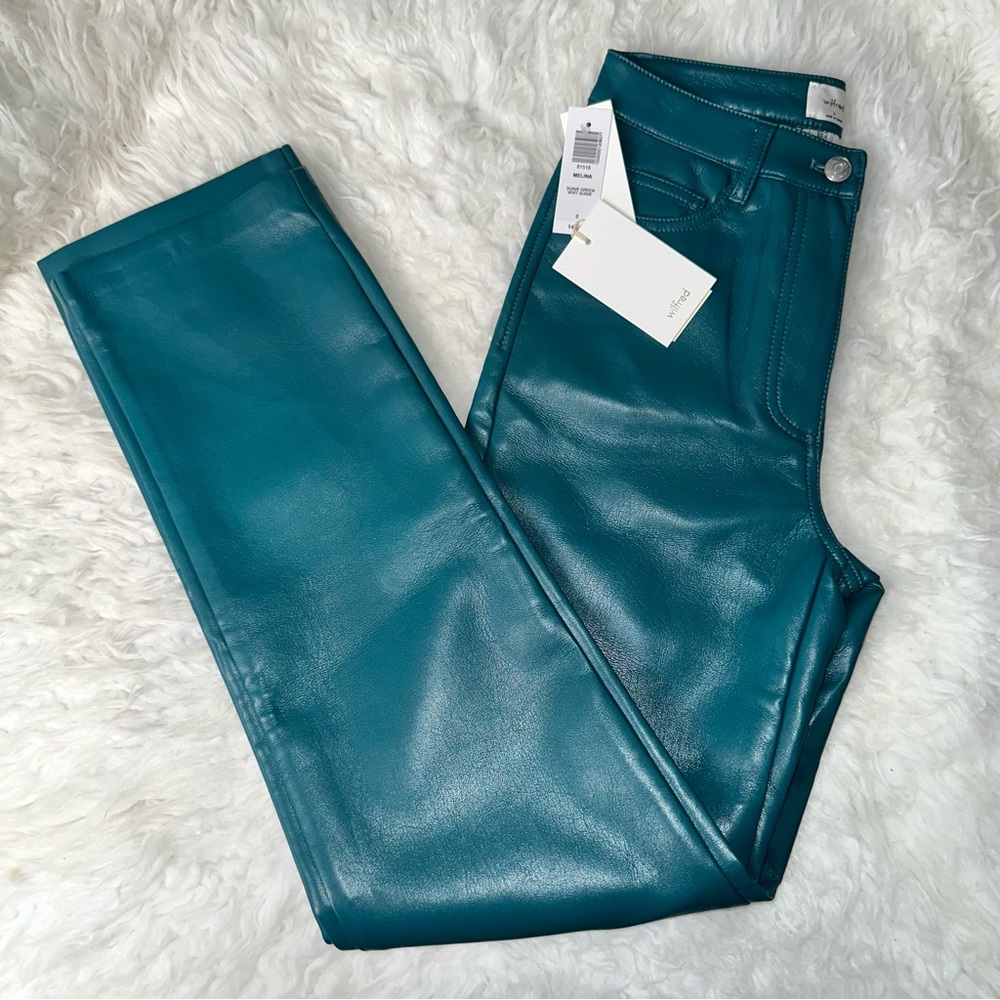 Wilfred The Melina™ Pant High-Waisted Vegan Leather Pants - RARE (Suave green)